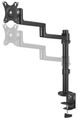Neomounts DS60-425BL1 /Držák displeje/na stůl/17-27"/svorka+průchodka/3čepy/VESA 100X100/nosn.8kg/1 displej/černý Držák, VESA, stolní, pro plochý monitor, úhloprícka 17"-27", náklon 120°, otácení 180°, rotace 360°, nosnost 8kg, cerný