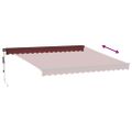vidaXL Automaticky zaťahovacia markíza vínová 400x350 cm
