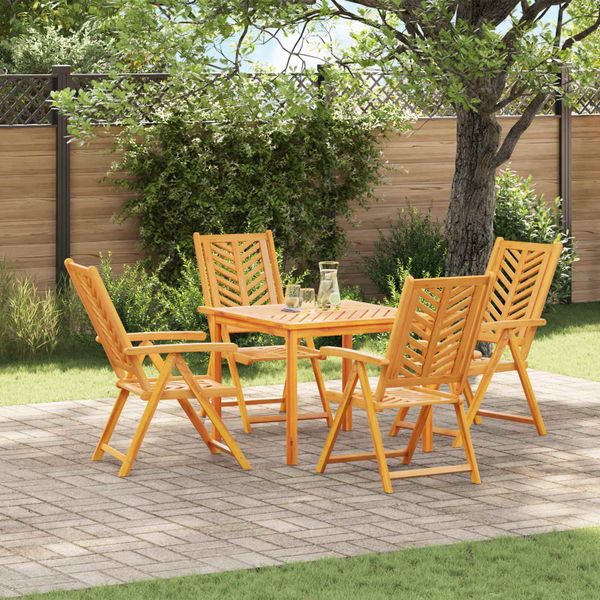 vidaXL Záhradná stolička 4 pcs Hnedá 57 x 72 x 109 cm