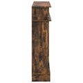 vidaXL Rám krbu Dymový dub 102 x 26 x 100 cm Kompozitné drevo
