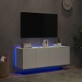 vidaXL TV nástenné skrinky s LED svetlami 2 ks biele 60x35x41 cm