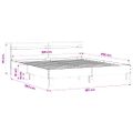 vidaXL Posteľný rám s čelom betónovo sivý 180x200 cm kompozitné drevo