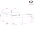 vidaXL Posteľ boxspring s matracom Tmavosivá 200 x 200 cm Látka