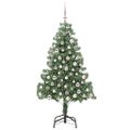 vidaXL Vianočný stromček Zelená 210 cm PVC