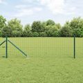 vidaXL Európsky plot s hrotmi 25 x 0,8 m PVC potiahnutá oceľ Zelená