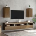 vidaXL Nástenné skrinky 2 ks medovohnedé 30x30x60 cm masívna borovica