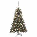 vidaXL Umelý vianočný stromček Zelená 120 cm PVC, plast a oceľ