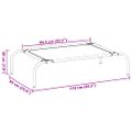 vidaXL Vyvýšená posteľ pre psa čierna 110x65x20 cm Oxford Fabric Steel