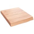 vidaXL Nástenná polica bledohnedá 40x50x(2-6) cm ošetrený masívny dub