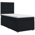 vidaXL Posteľ boxspring s matracom Čierna 80 x 200 cm Látka