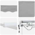 vidaXL Sklopná markíza Svetlosivá 300 x 250 cm Polyester