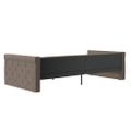 vidaXL Pohovka s USB sivohnedá látková 90x200 cm