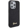 Guess puzdro pre iPhone 15 Pro 6,1" GUHCP15LPMSDGSK čierne HC PU Disco Script Metal