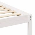 vidaXL Rám postele Biela 200 x 200 cm Masívne borovicové drevo