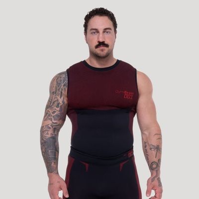 Bezšvové tielko OG1 Black/Red - GymBeam, veľkosť M