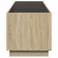 vidaXL Konferenčný stolík s nekonečnými LED dub sonoma 90x50x50 cm