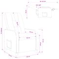 vidaXL Masážne relaxačné kreslo Čierna Látka
