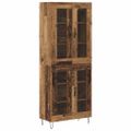 vidaXL Highboard Staré drevo 69,5 x 34 x 90 cm Kompozitné drevo