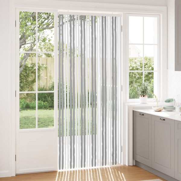 vidaXL Záves proti hmyzu z chenille Šedý a biely 100 x 230 cm 100% PP