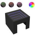 vidaXL Nočný stolík s nekonečnými LED čierny 40x40x30 cm
