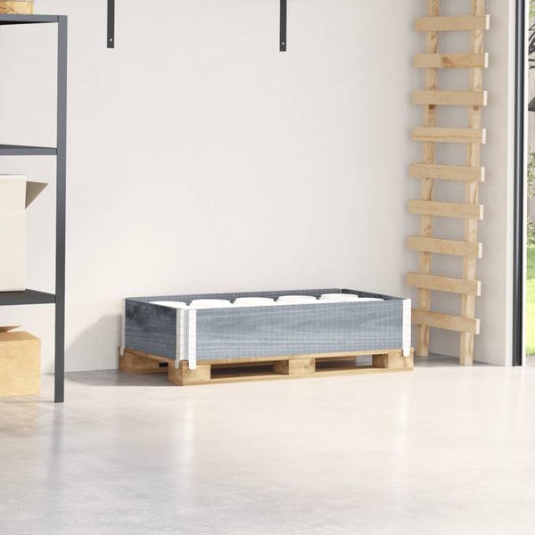 vidaXL Paletová ohrádka sivá 100x50 cm borovicový masív