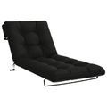 vidaXL Vankúš na ležadlo VIANEN 100% polyester Čierna 200 x 90 x 8 cm