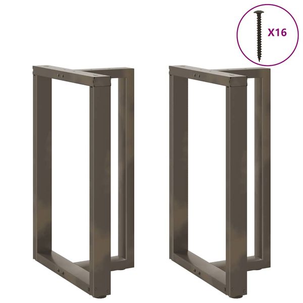 vidaXL Nohy barového stola v tvare T, 2 ks, čierne, 60x35x(90-91) cm, oceľové