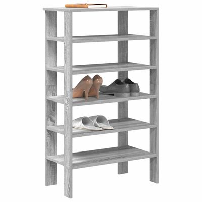 vidaXL Regál na topánky sivý sonoma 61x32x105 cm, kompozitné drevo