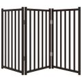 vidaXL Brána pre psa skladacia 3 panely 150 cm masívne jedľové drevo