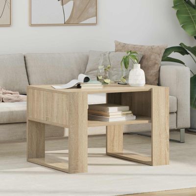 vidaXL Konferenčný stolík Sonoma dub 66 x 53 x 45 cm Kompozitné drevo