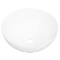 vidaXL Umývadlo biele 36x15 cm keramické okrúhle