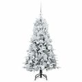 vidaXL Umelý Sklápací Vianočný Stromček Biela 120 cm PE a PVC