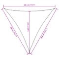 vidaXL Tieniaca plachta, oxford, trojuholníková 3x3x3 m, biela
