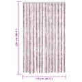vidaXL Záves proti hmyzu striebornosivý a ružový 118x220 cm ženilka