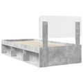 vidaXL Rám postele Betónová šedá 100 x 200 cm Masívne borovicové drevo