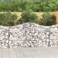vidaXL Oblúkové gabiónové koše 11 ks 200x50x100/120cm pozinkov. železo