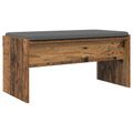 vidaXL Predsieňová lavica s vankúšom Staré drevo 83 x 38 x 40 cm