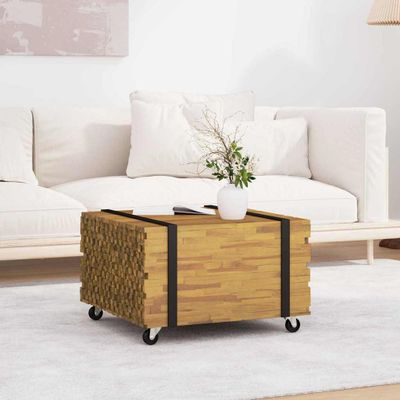 vidaXL Konferenčný stolík Hnedá 60 x 60 x 38 cm Husté teakové drevo