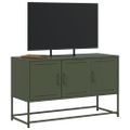 vidaXL TV skrinka olivovozelená 100,5x39x60,5 cm oceľ