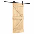 vidaXL Posuvné dvere 85 x 210 cm Masívne borovicové drevo (neupravené)