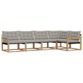 vidaXL Záhradná súprava gaučov 5 ks Biela a svetlosivá