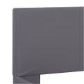 vidaXL Posteľný rám s LED, sivý, umelá koža 180x200 cm
