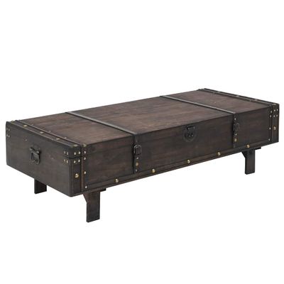 vidaXL Konferenčný stolík preglejka s vintage prevedením 120x55x35 cm