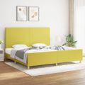 vidaXL Posteľ bez matraca zelená 200x200 cm látka