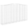 vidaXL Oblúkový gabionový kôš 3 ks 400x50x220/240cm pozinkované železo