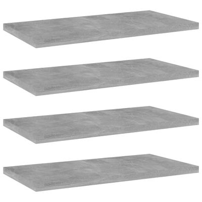 vidaXL Prídavné police 8ks, betónovo sivé 40x20x1,5cm kompozitné drevo
