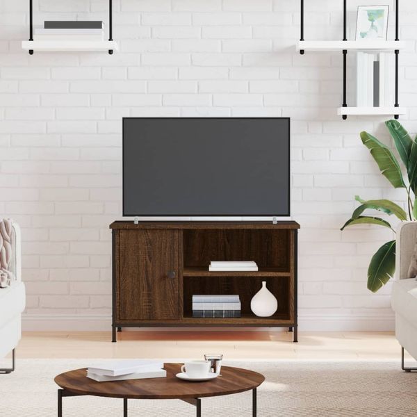 vidaXL TV skrinka hnedý dub 80x40x50 cm spracované drevo