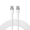 Kábel Forever Flexible USB-C - USB-C 1,0 m 60W biely