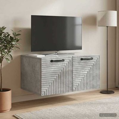 vidaXL Nástenná TV skrinka Nástenný Betónovo sivá 59,5 x 41 x 30 cm