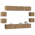 VidaXL 8 dielna súprava nástennej TV skrinky Artisan Oak